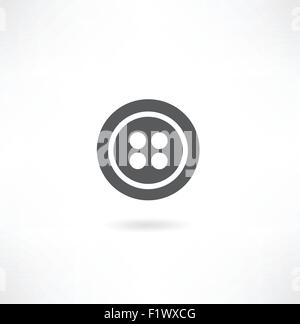 Button icon for clothes Stock Vector