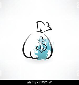 hand with money bag isolated icon vector illustration design Stock ...