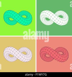 Infinity symbol. Can be used as design element, emblem, icon. 3d vector illustration. Stock Vector
