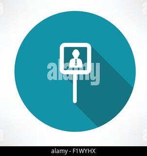 Businessman sign icon . Flat modern style vector illustration Stock Vector