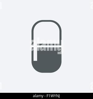 Isolated pill with a lightning icon Stock Vector
