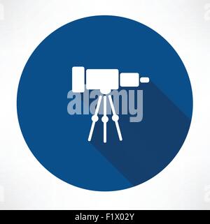 Telescope icon. Flat modern style vector illustration Stock Vector