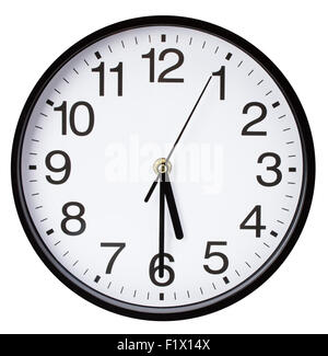 wall clock isolated on a white background. Stock Photo