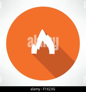 bonfire icon black vector illustration Stock Vector Image & Art - Alamy
