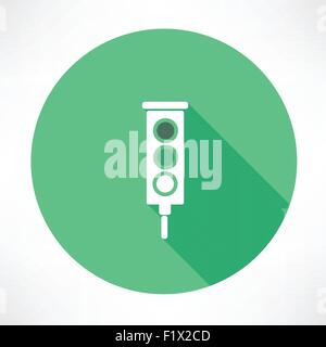 Green Traffic Lights icon. Flat modern style vector illustration Stock Vector