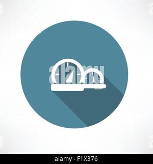 speedometer icon Flat modern style vector illustration Stock Vector