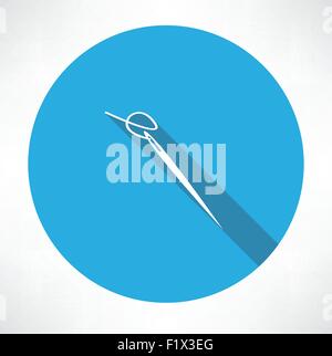 sewing needle icon. Flat modern style vector illustration Stock Vector