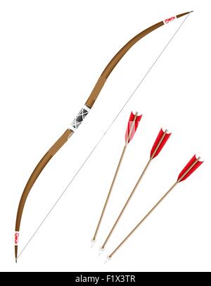 bow and arrows vector illustration isolated on white background Stock Vector