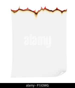 burning paper vector illustration isolated on white background Stock Vector