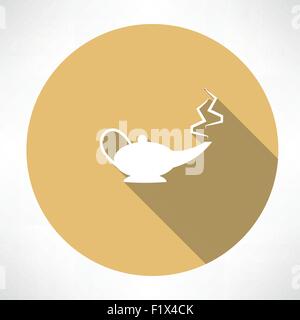 magic lamp. Flat modern style vector illustration Stock Vector