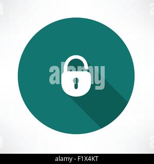 Lock icon flat vector illustration Stock Vector Image & Art - Alamy