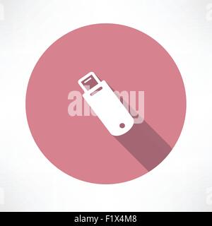 Usb flash drivo icon Flat modern style vector illustration Stock Vector