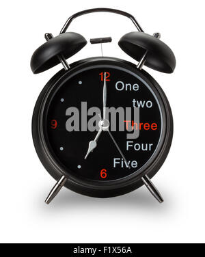 alarm clock isolated on the white background. Stock Photo