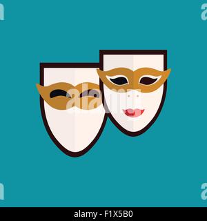 Carnival masks Venice Icon Stock Vector