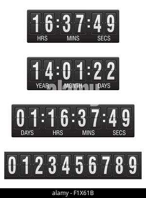 scoreboard countdown timer vector illustration isolated on white ...