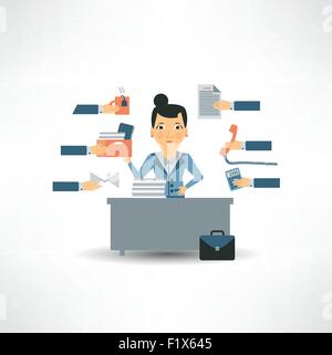 accountant all needed in the workplace Stock Vector