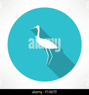 heron icon. Flat modern style vector illustration Stock Vector