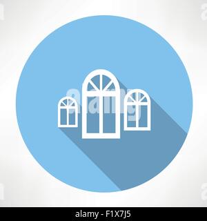 Window icon. Flat modern style vector illustration Stock Vector
