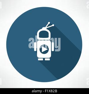 TV robot. Flat modern style vector illustration Stock Vector