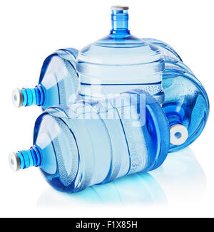 big bottles of water isolated on the white background. Stock Photo