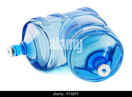 Two big bottles of water isolated on the white background. Stock Photo