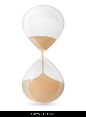 old retro hourglass vector illustration isolated on white background Stock Vector