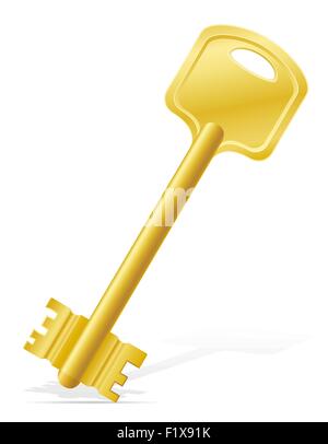 key door lock vector illustration isolated on white background Stock Vector