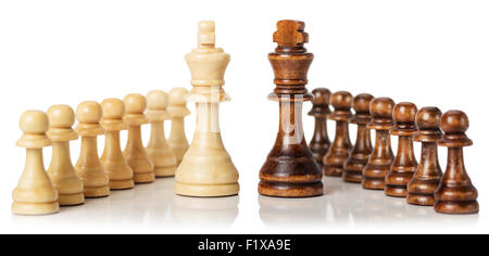 Chess figures isolated on the white background. Stock Photo