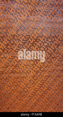 rustic perforated metal vertical Stock Photo