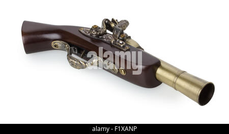 Old gun isolated on white. Stock Photo