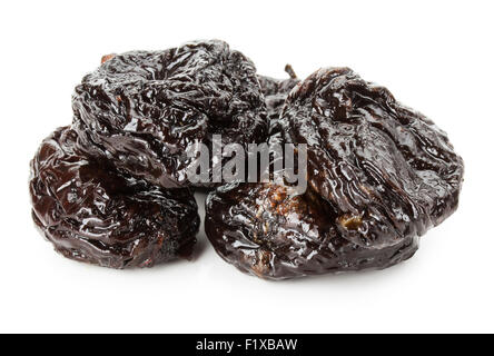 prunes isolated on the white background. Stock Photo