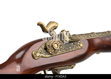 Antique gun or musket on white background Stock Photo - Alamy