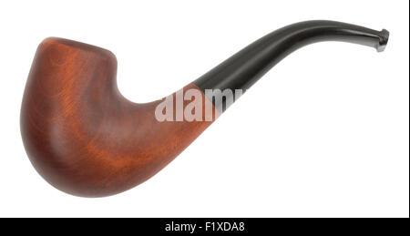 Tobacco pipe isolated on white. Stock Photo