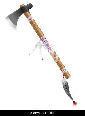 tomahawk american indians vector illustration isolated on white background Stock Vector