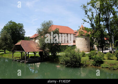 Otocec Castle, near Novo Mesto town, Lower Carniola region, Otocec, Slovenia Stock Photo