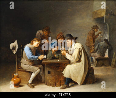 David Teniers the Younger - The Card PLayers Stock Photo