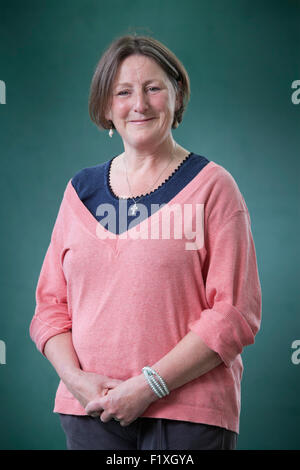 Fiona Bird, the Scottish food-writer, at the Edinburgh International Book Festival 2015. Edinburgh, Scotland. 20th August 2015 Stock Photo