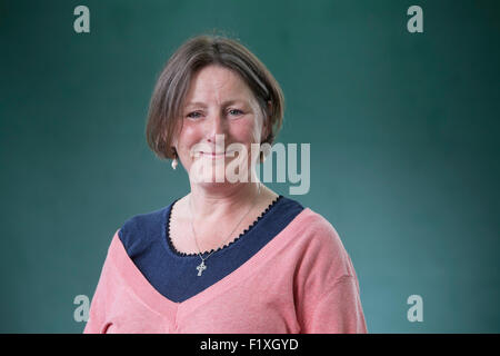 Fiona Bird, the Scottish food-writer, at the Edinburgh International Book Festival 2015. Edinburgh, Scotland. 20th August 2015 Stock Photo