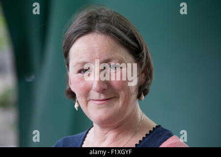 Fiona Bird, the Scottish food-writer, at the Edinburgh International Book Festival 2015. Edinburgh, Scotland. 20th August 2015 Stock Photo