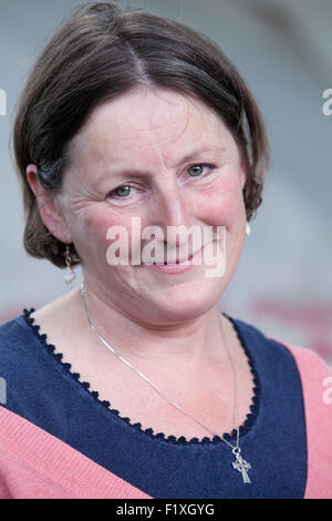 Fiona Bird, the Scottish food-writer, at the Edinburgh International Book Festival 2015. Edinburgh, Scotland. 20th August 2015 Stock Photo