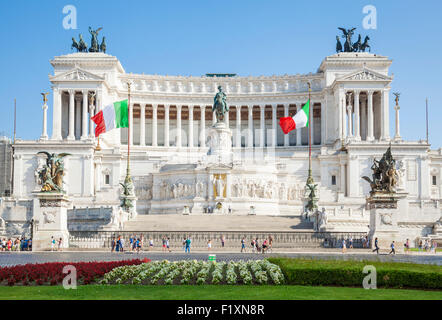 Front facade of the Victor Emmanuel II monument Piazza Venezia Rome Roma Lazio Italy EU Europe Stock Photo
