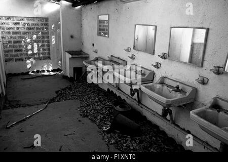 Old and abandoned bathroom Stock Photo