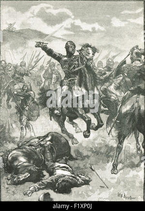 Edward, the Black Prince at the Battle of Crécy, 26 August 1346, France ...