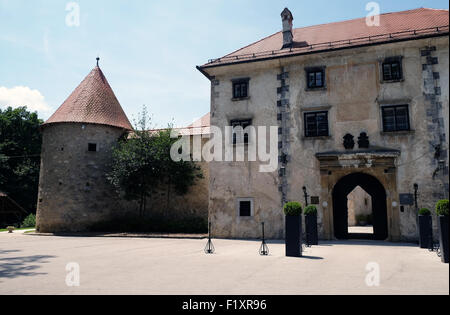 Otocec Castle, near Novo Mesto town, Lower Carniola region, Otocec, Slovenia Stock Photo