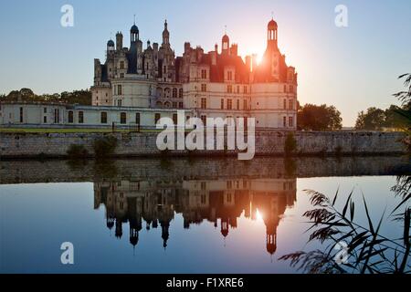 France, Loir et Cher, Loire Valley, Chambord, Chateau de Chambord listed as World Heritage by UNESCO, built in 16th century in Renaissance style,