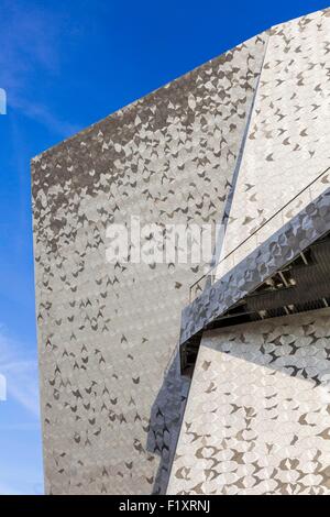 France, Paris, The Philarmonie de Paris by the architecte Jean Nouvel, finishing touch Stock Photo