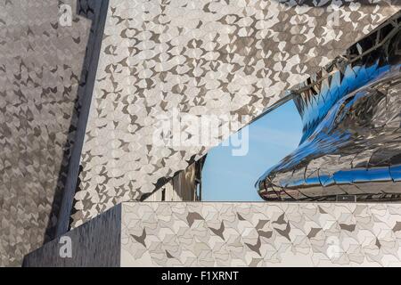 France, Paris, The Philarmonie de Paris by the architecte Jean Nouvel, finishing touch Stock Photo