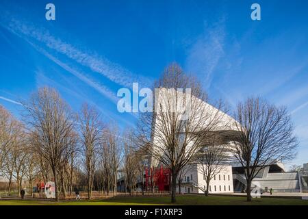 France, Paris, The Philarmonie de Paris by the architecte Jean Nouvel, finishing touch Stock Photo