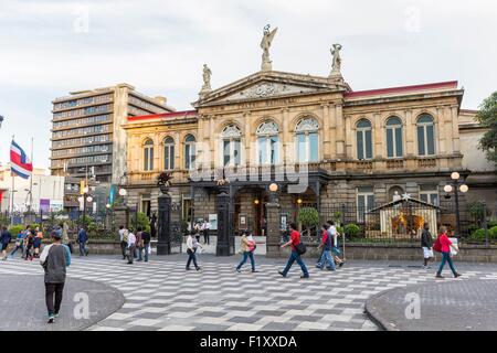 Costa Rica, San Jose, downtown, the National Theatre Stock Photo