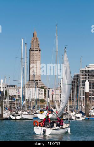 Le Havre harbour tower France July 2015 Stock Photo - Alamy